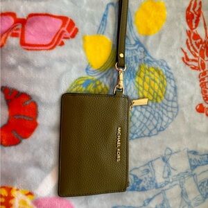 Michael Kors Dark Green Wristlet